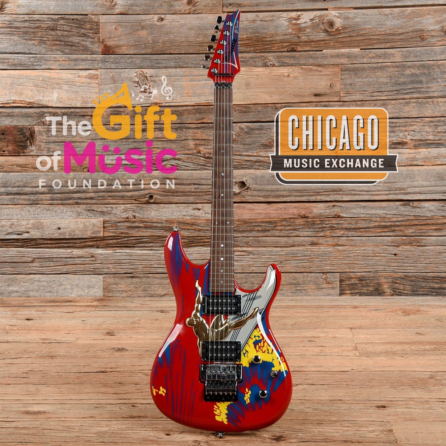 Ibanez JS20S Joe Satriani 20th Anniversary "Silver Surfer" Electric Guitar Red/Blue Red