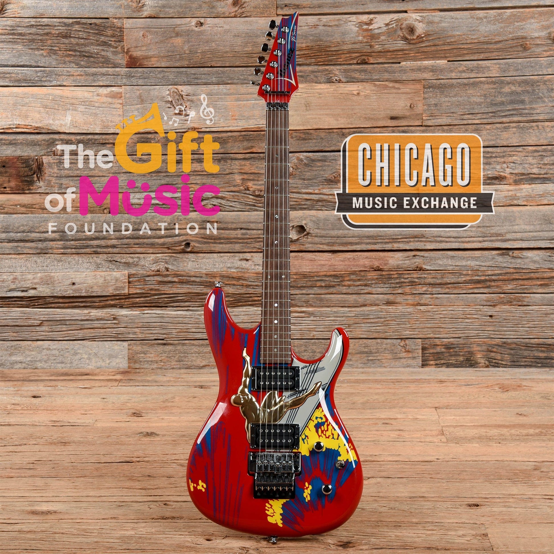 Ibanez JS20S Joe Satriani 20th Anniversary "Silver Surfer" Electric Guitar Red/Blue Red