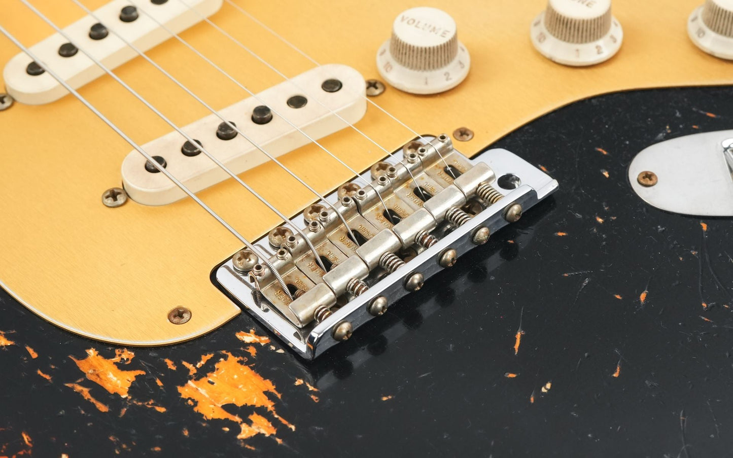Fender Custom Shop 50's Stratocaster Dennis Galuszka Masterbuilt Black over Violin Burst Heavy Relic