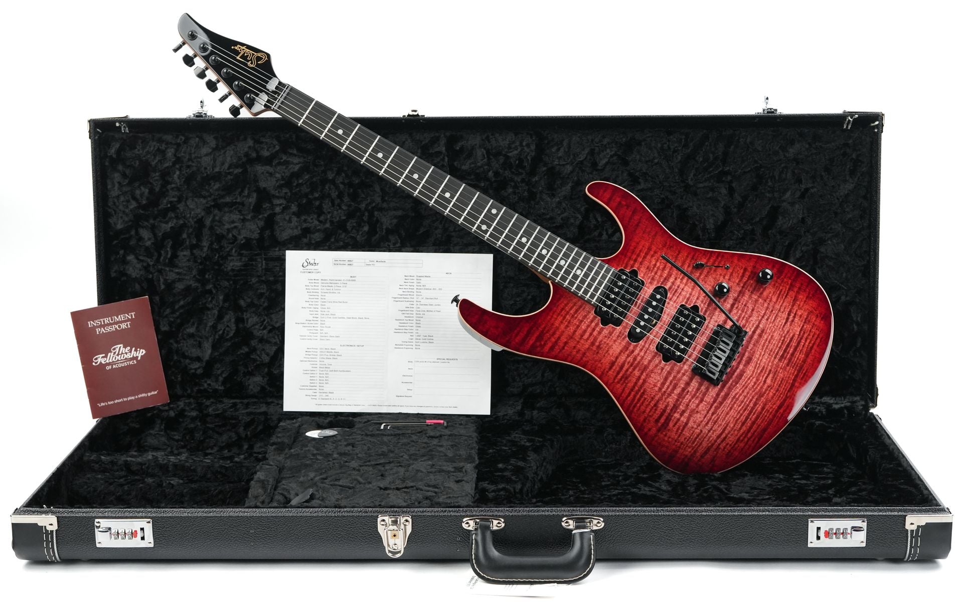 Suhr Modern Custom Faded Trans Wine Red Burst