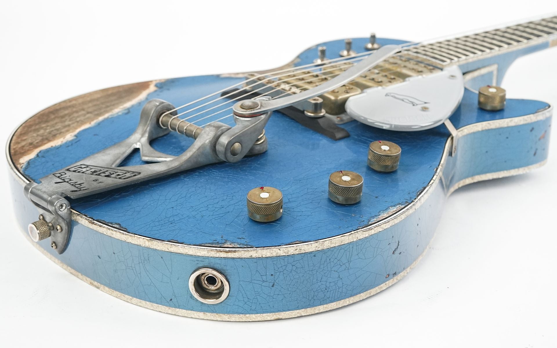 Gretsch Custom Shop G6134T Heavy Relic Lake Placid Blue Chad Henrichsen Masterbuilt