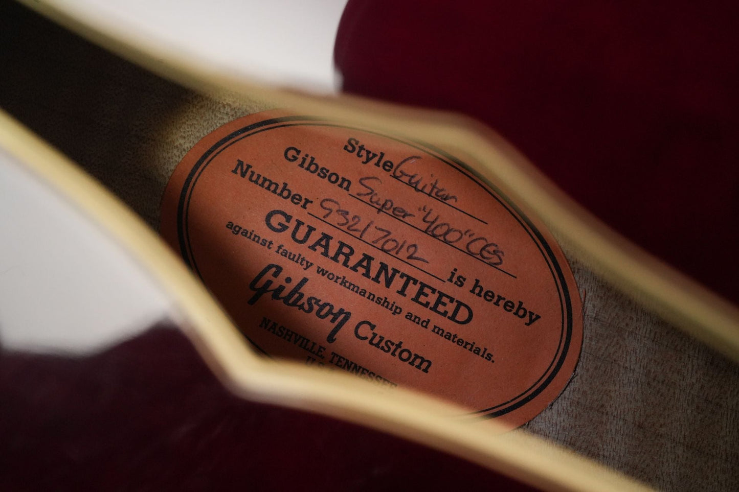 Gibson Custom Super 400 CES Wine Red 1997