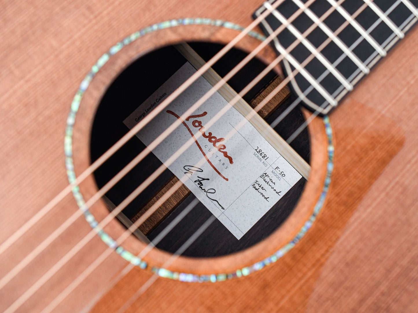 Lowden F50 African Blackwood Sinker Redwood