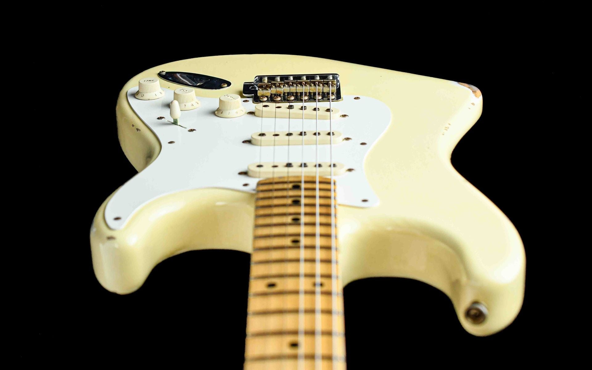 Fender Custom Shop 55 Stratocaster Relic Aged Vintage White