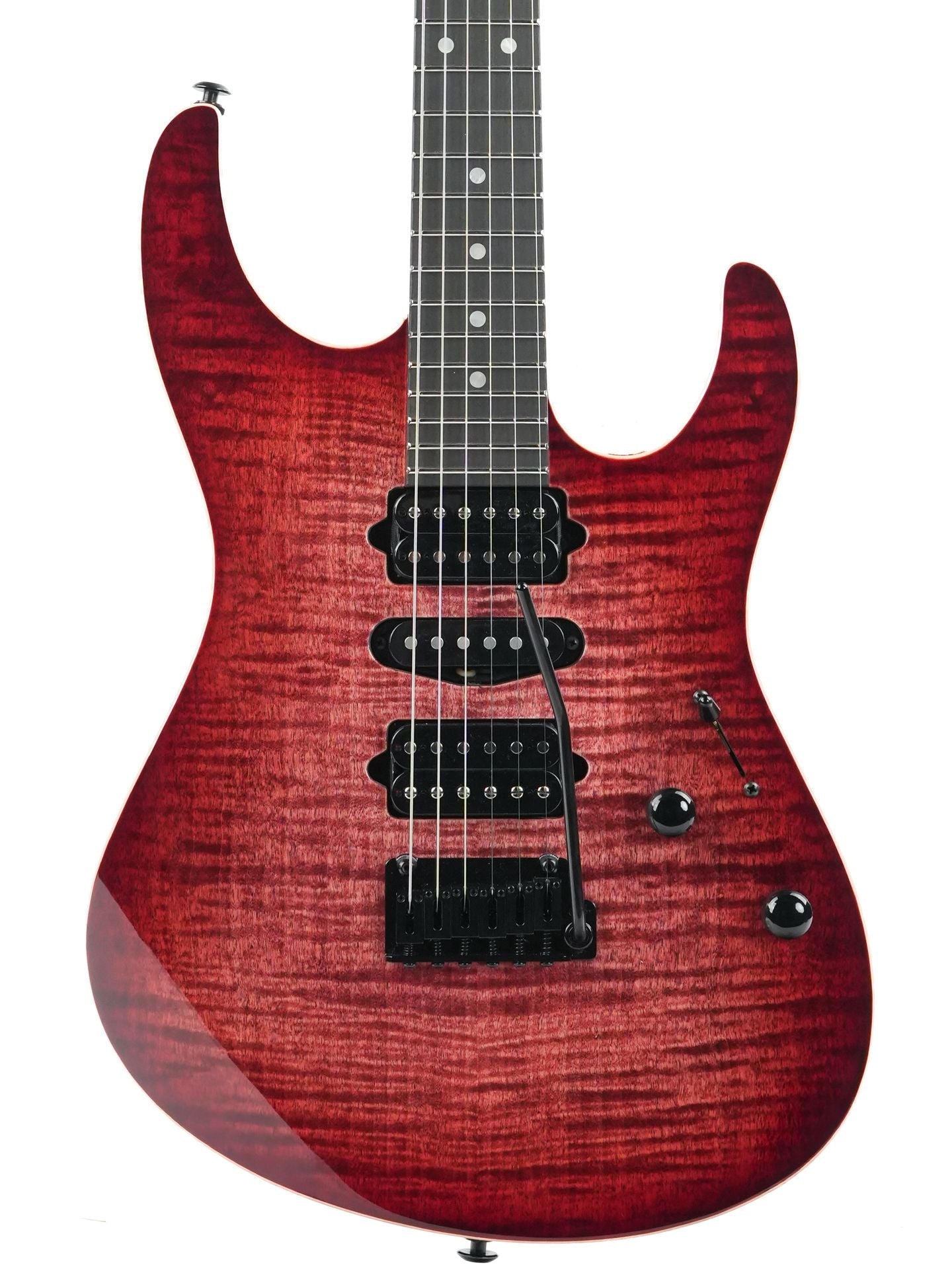 Suhr Modern Custom Faded Trans Wine Red Burst