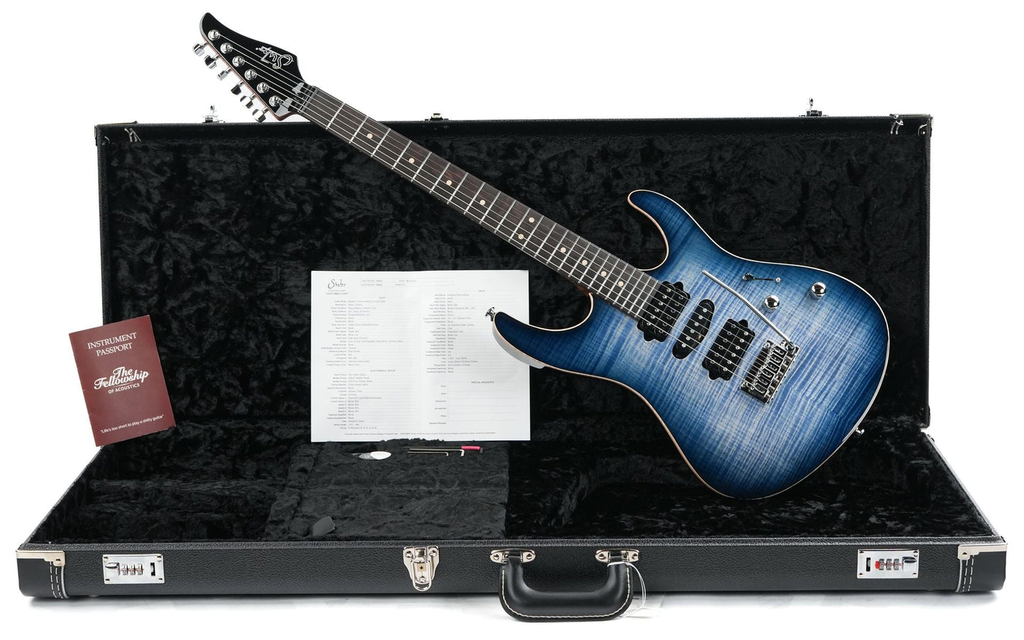 Suhr Modern Custom Faded Trans Whale Blue Burst