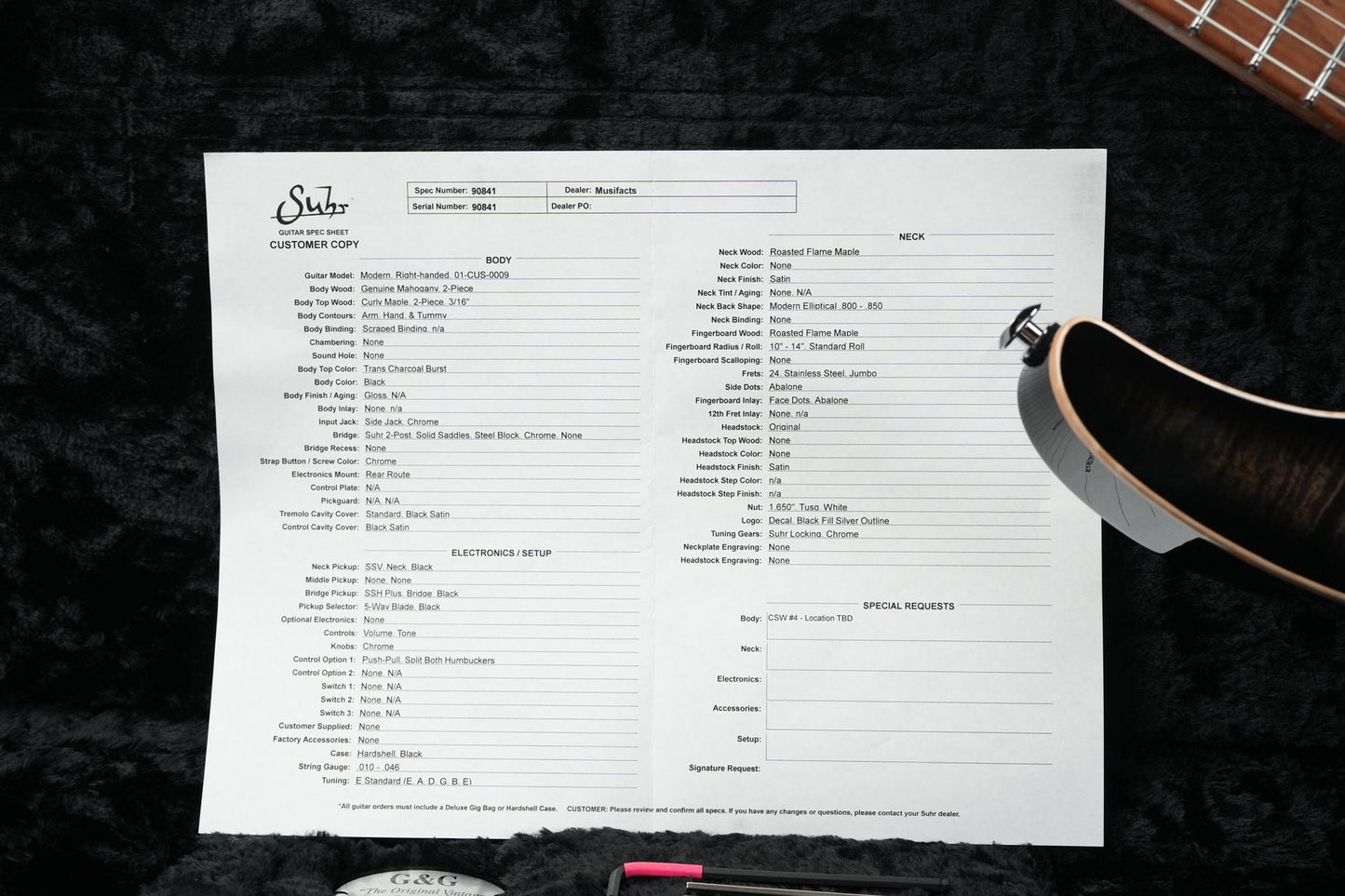 Suhr Modern Custom Trans Charcoal Burst