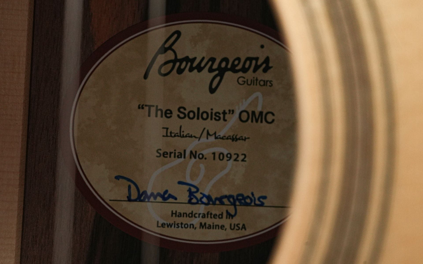 Bourgeois Soloist OM C Italian Spruce Macassar Ebony