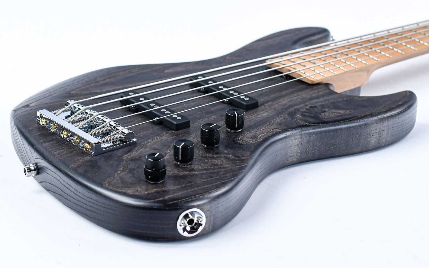 Sadowsky MasterBuilt 21 Fret Standard J/J Bass Swamp Ash Body 5-String Black Transparent Satin
