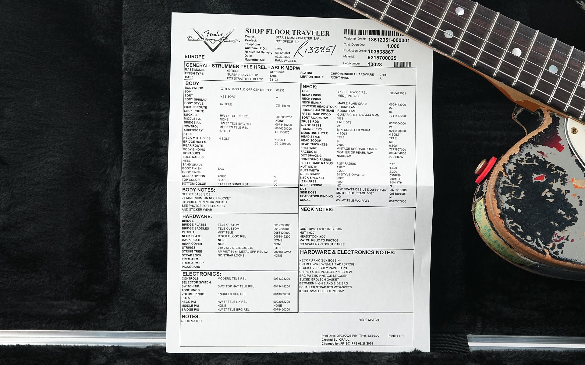 Fender Custom Shop Masterbuilt Joe Strummer Telecaster