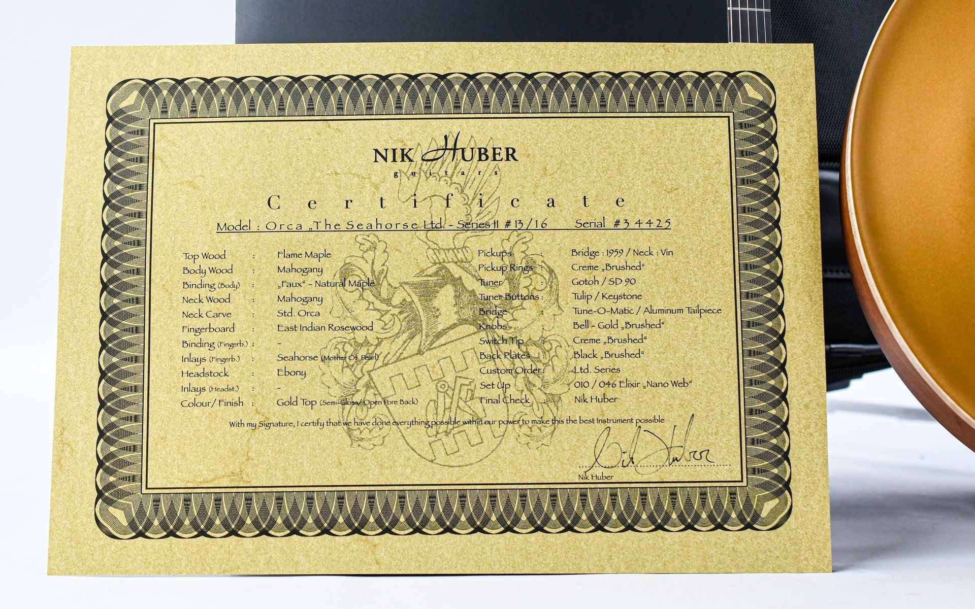 Nik Huber Orca The Seahorse Ltd. Series II #13/16 Gold Top 2023