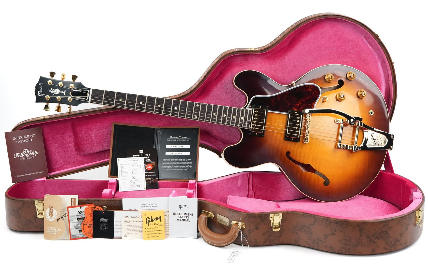 Gibson Custom 1959 ES335 Figured L5 Style Neck Vintage Sunburst VOS