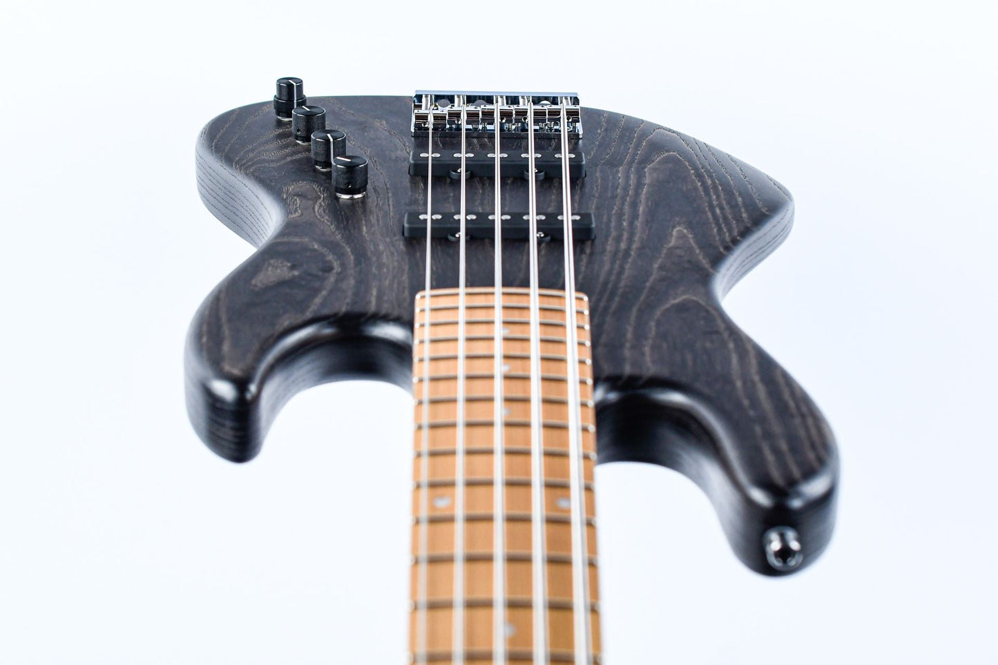 Sadowsky MasterBuilt 21 Fret Standard J/J Bass Swamp Ash Body 5-String Black Transparent Satin