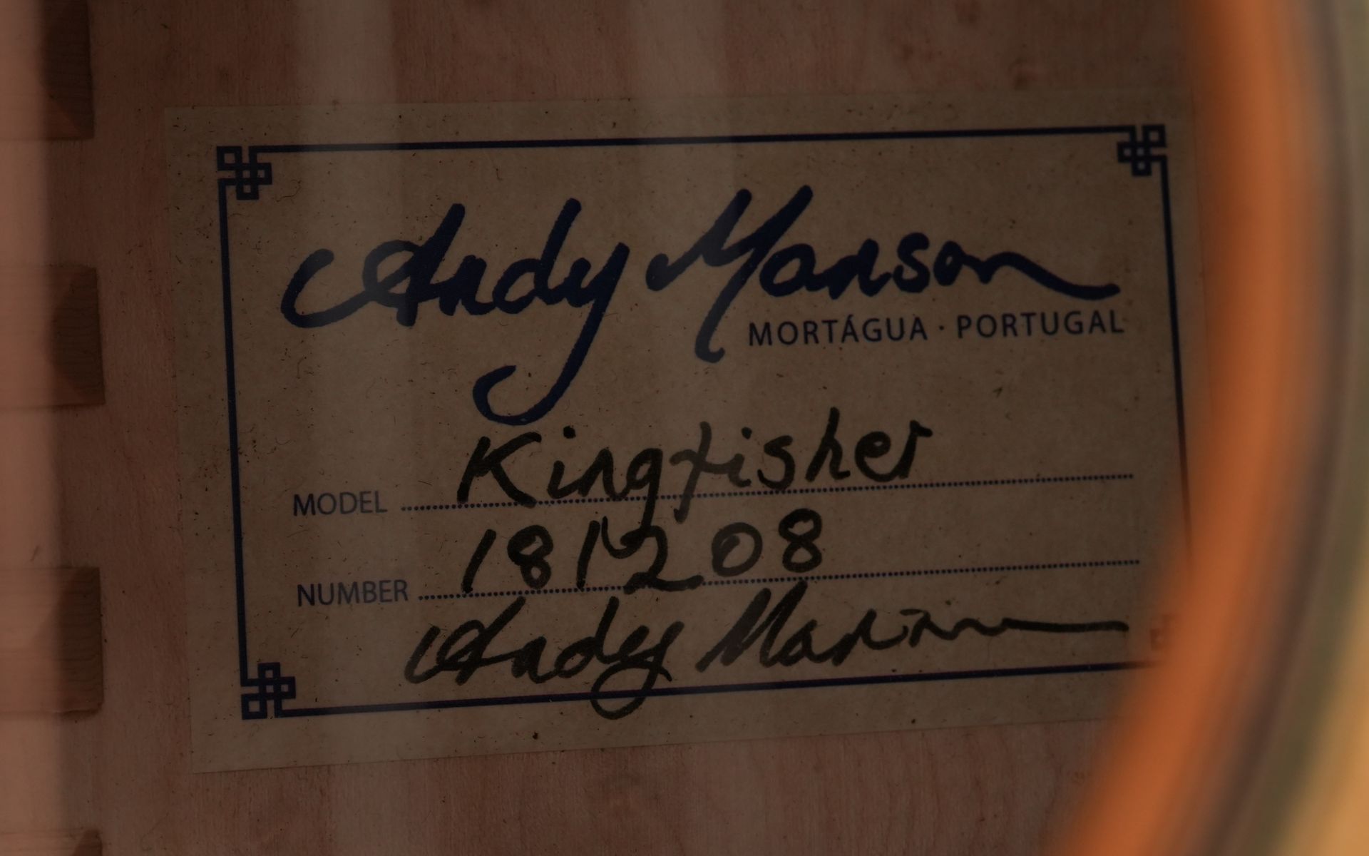 Andy Manson Kingfisher Birdseye Maple 2018