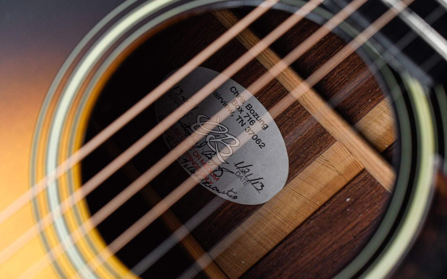 Chris Bozung OM Sunburst TFOA Custom 2013