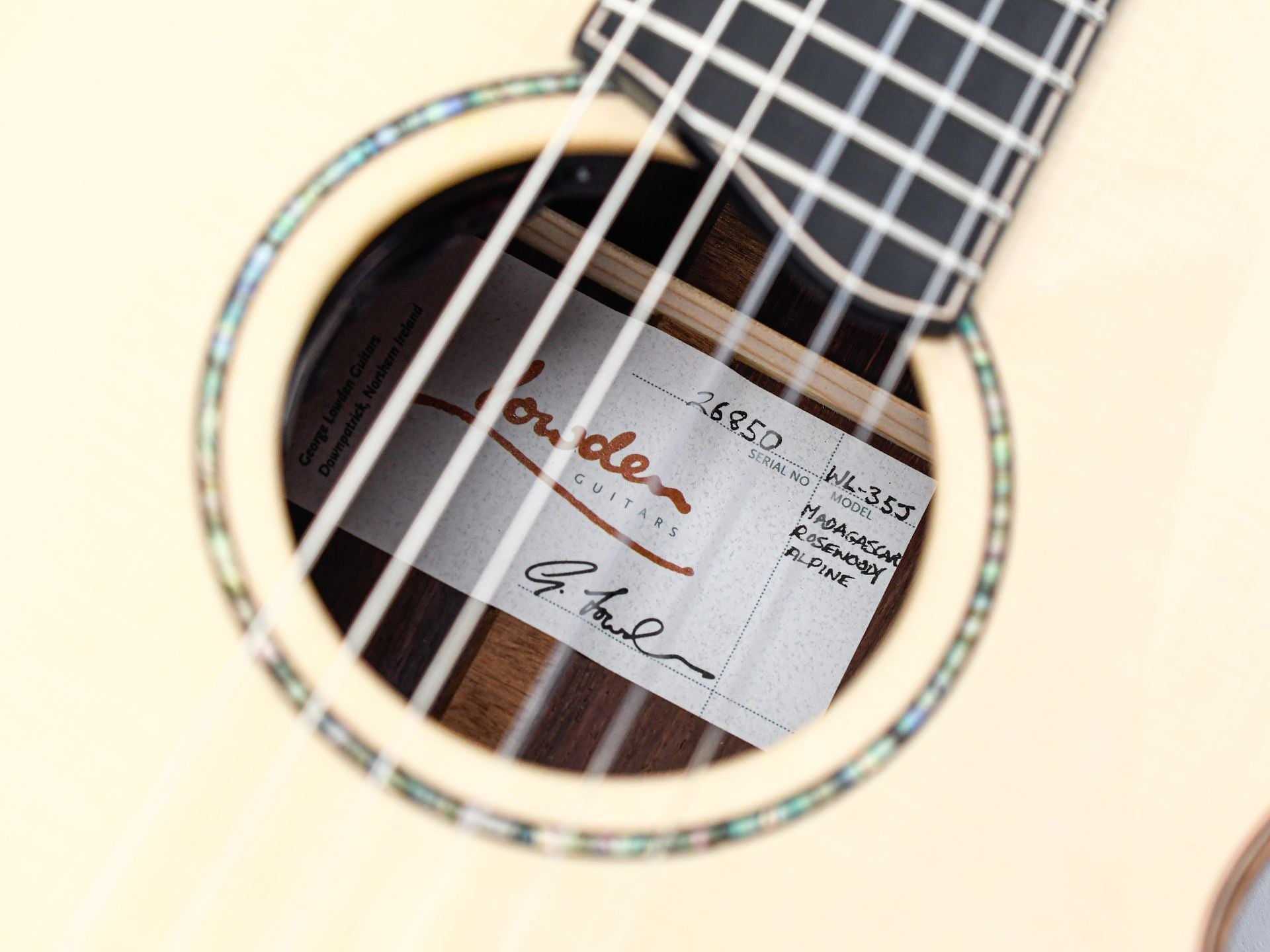 Lowden WL35J Jazz Madagascar Rosewood Alpine Spruce