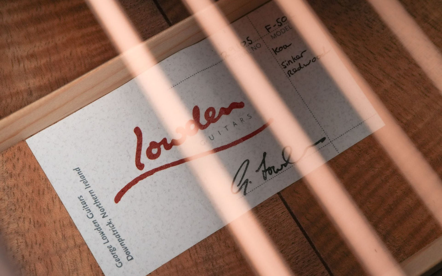 Lowden F50C Mastergrade Koa Sinker Redwood