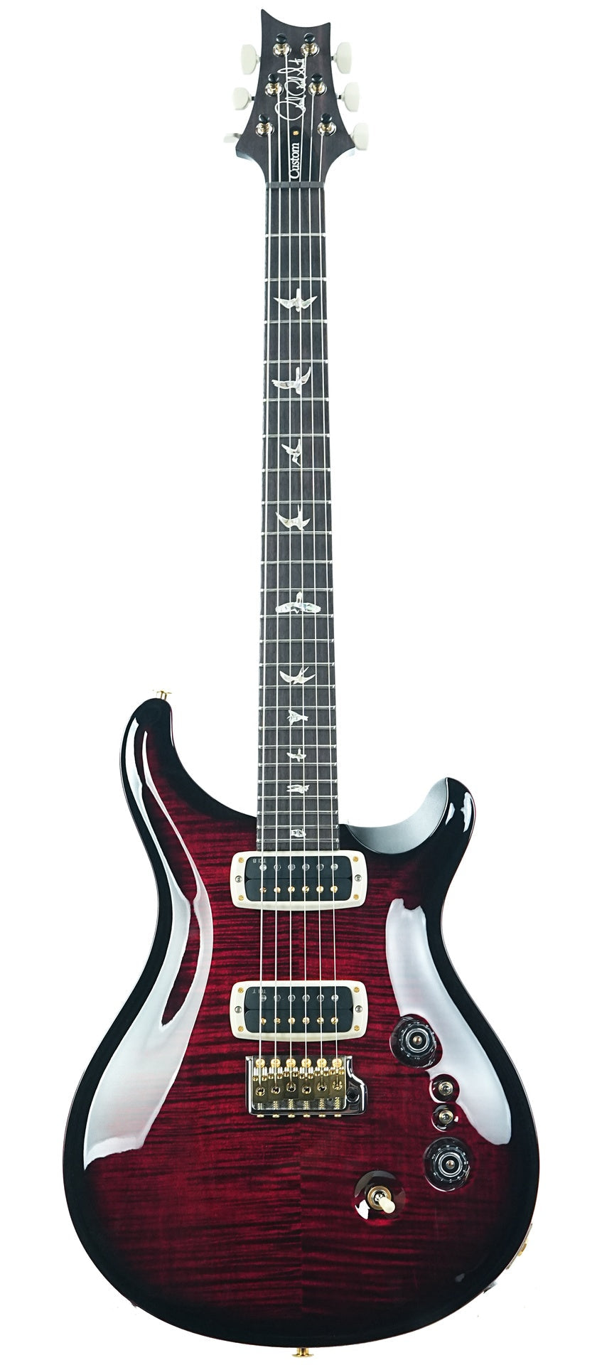 PRS Custom 24 08 Fire Red Smokeburst 10 Top #0414205
