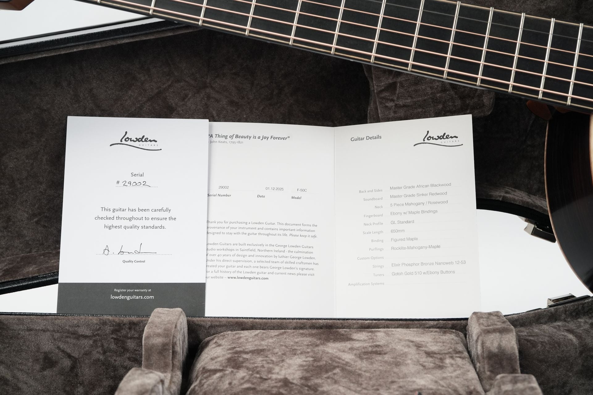 Lowden F50C African Blackwood Sinker Redwood