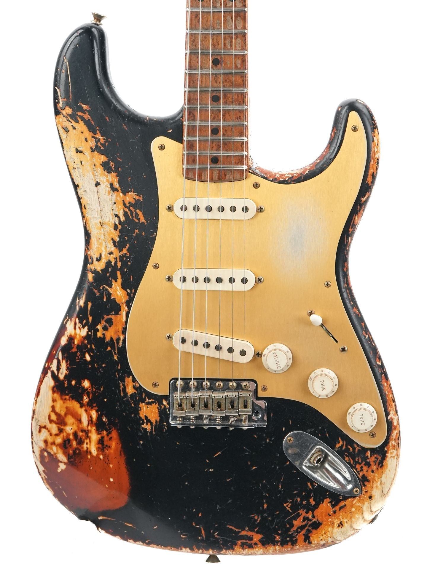 Fender Custom Shop 50's Stratocaster Dennis Galuszka Masterbuilt Black over Violin Burst Heavy Relic