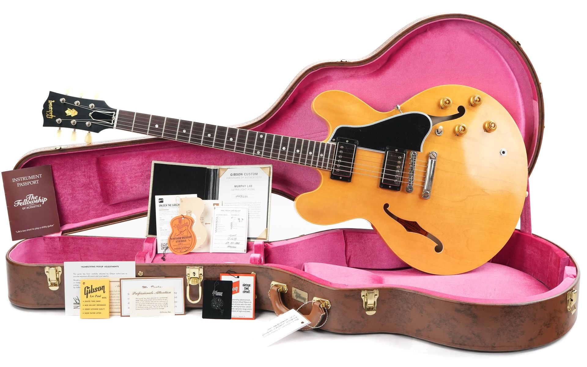Gibson Custom Shop Murphy Lab 1959 ES335 Reissue Ultra Light Aged Vintage Natural