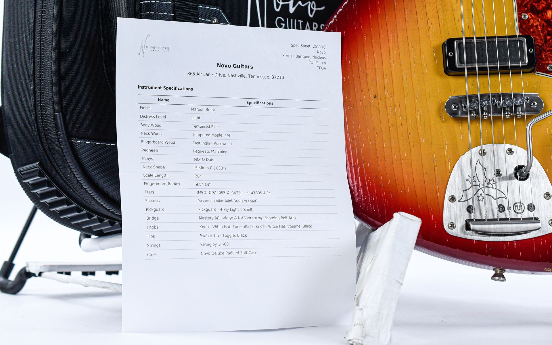 Novo Serus J Baritone Maroon Burst