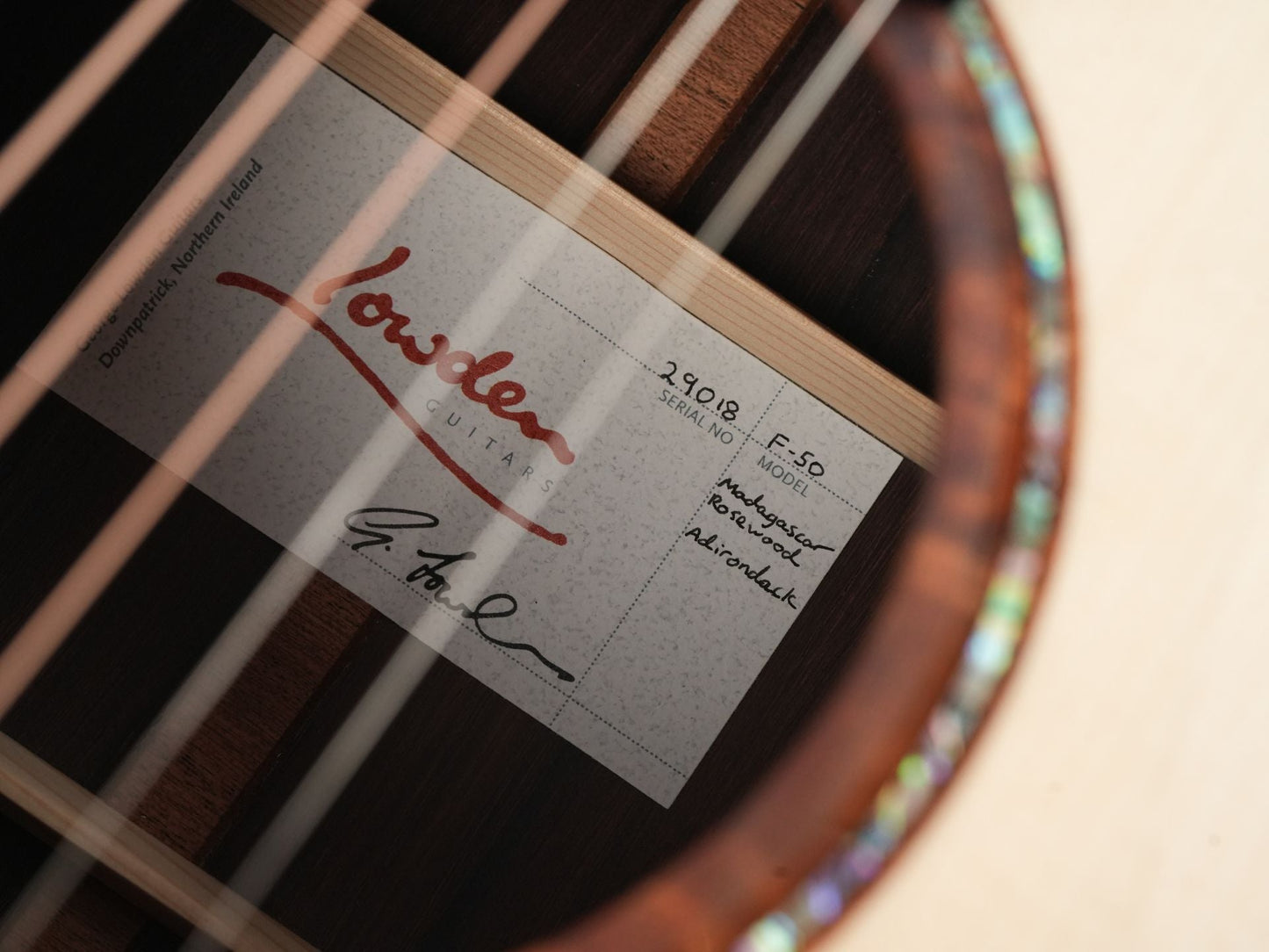 Lowden F50 Madagascar Rosewood Adirondack Spruce