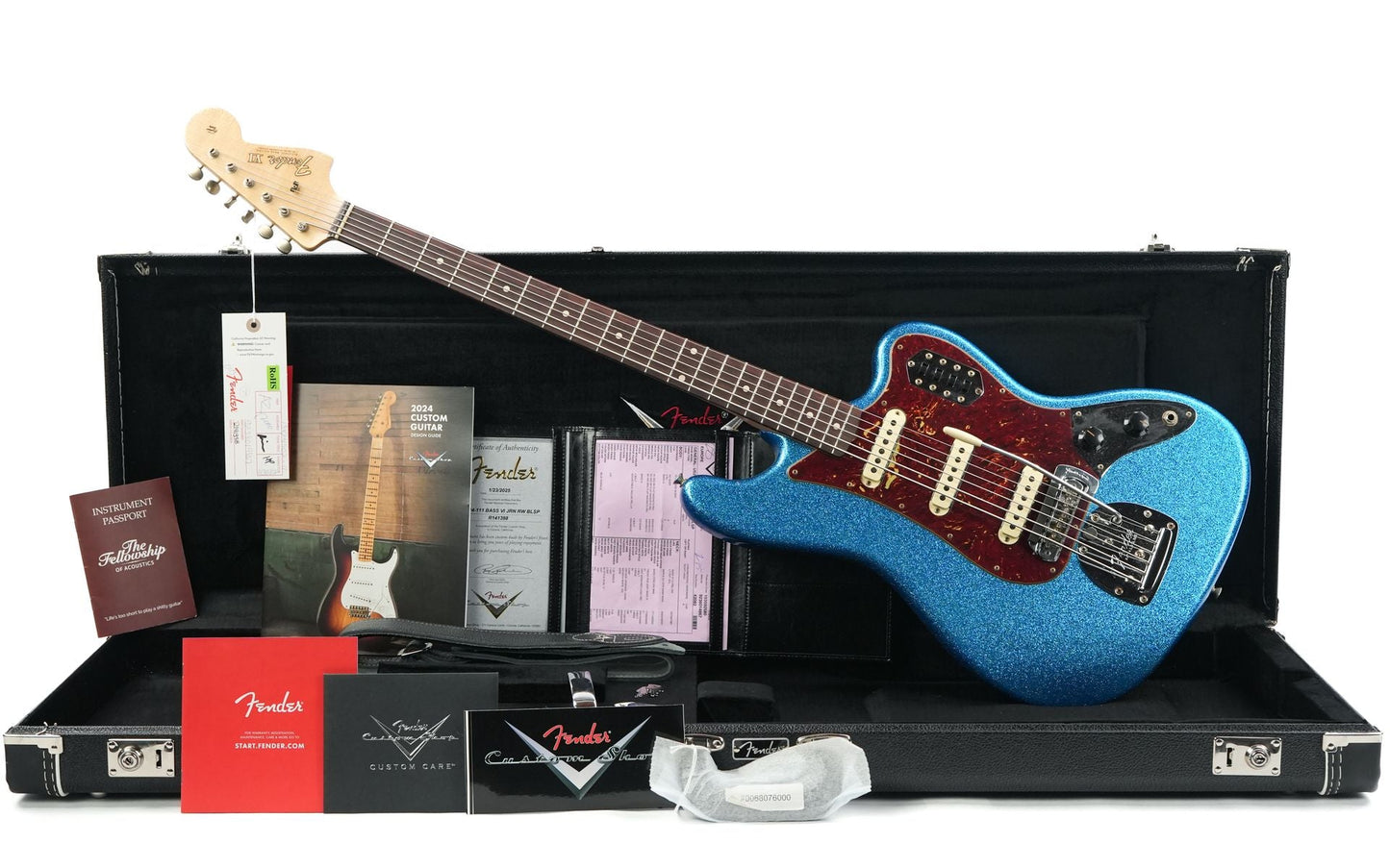 Fender Custom Shop Bass VI Journeyman Aged Blue Sparkle