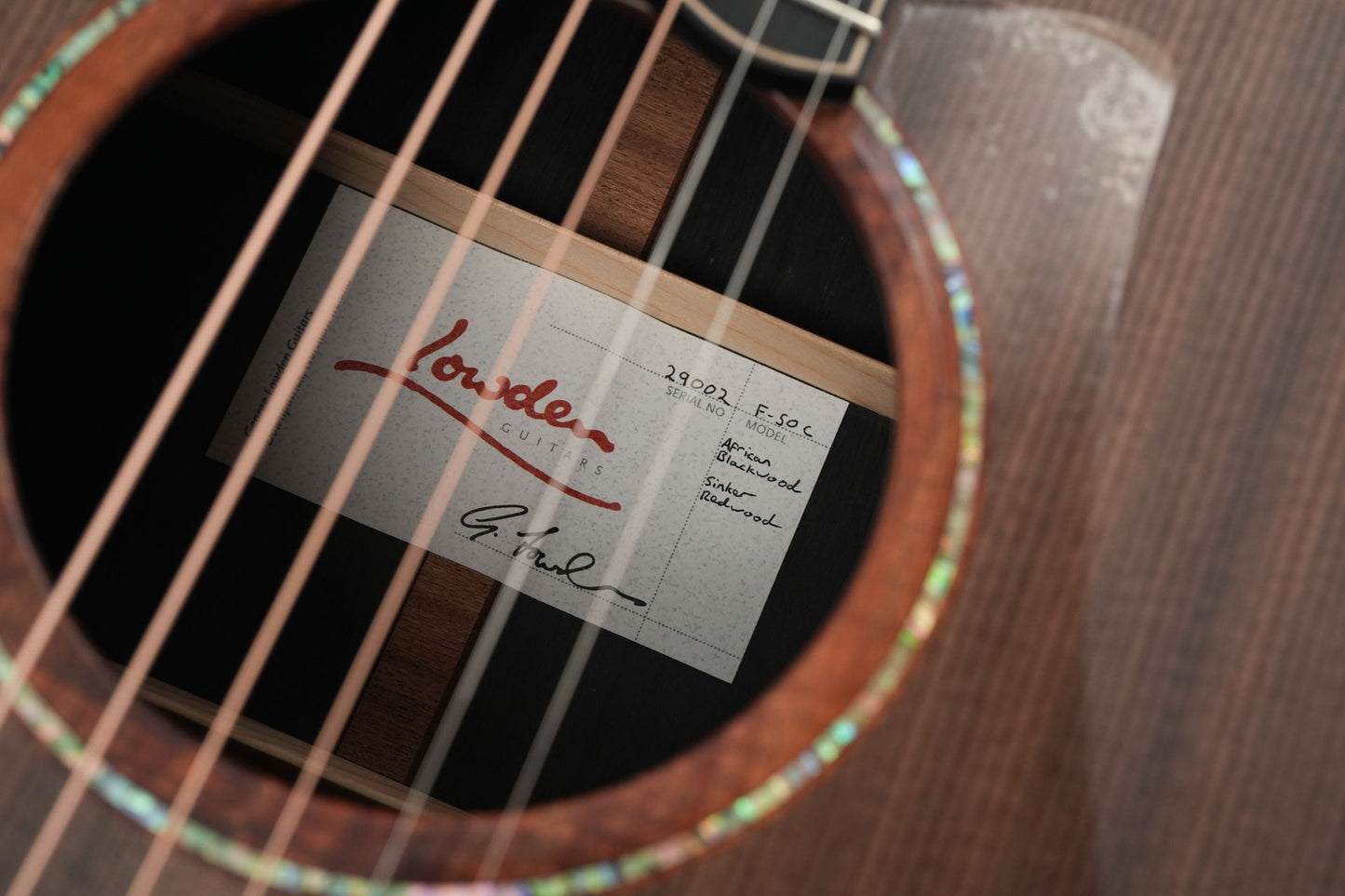 Lowden F50C African Blackwood Sinker Redwood