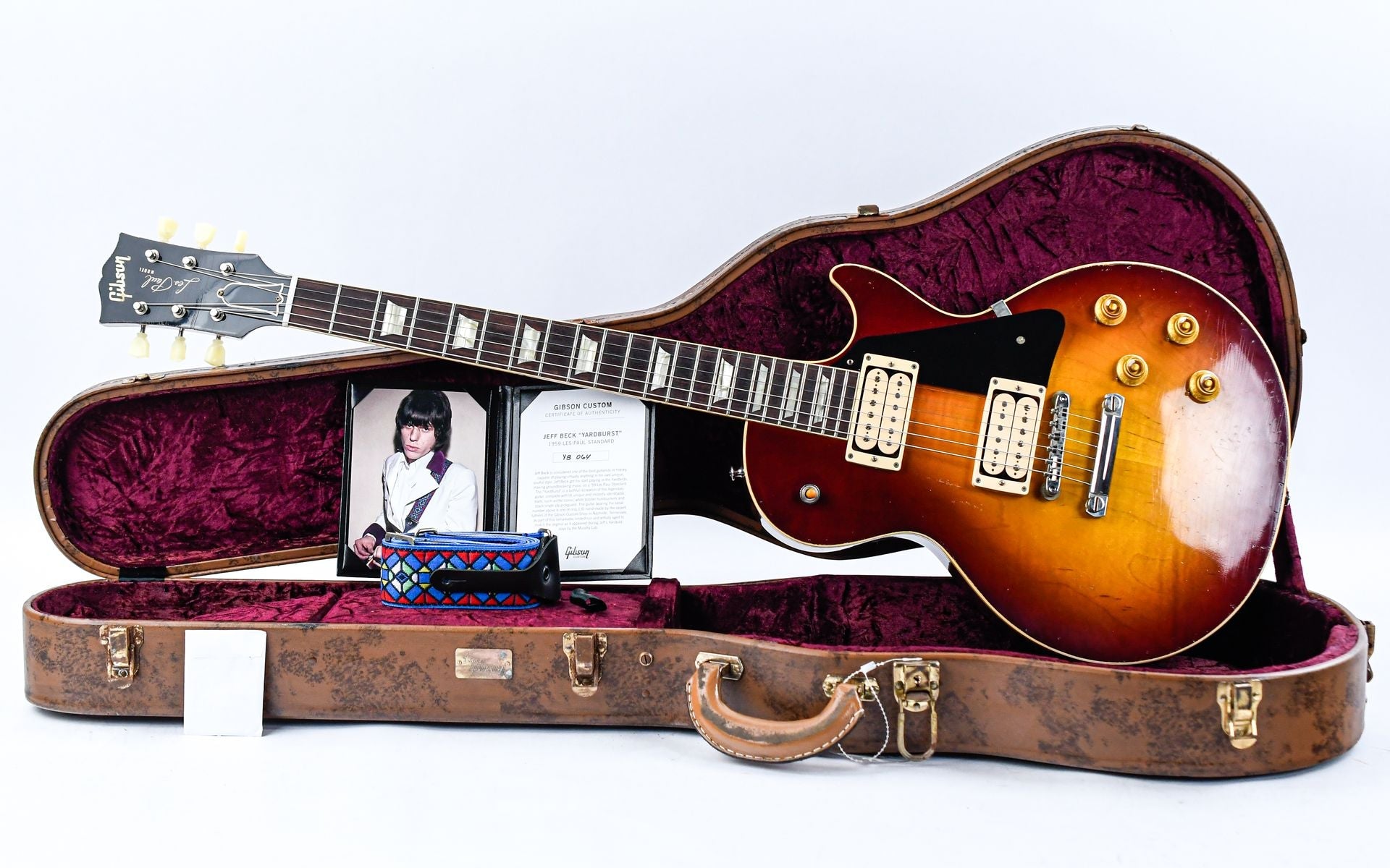 Gibson Jeff Beck YardBurst 1959 Les Paul Dark Cherry Sunburst 2024