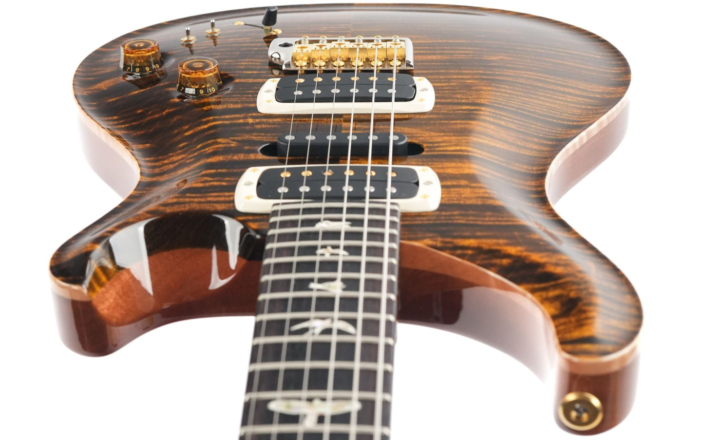PRS Modern Eagle V Yellow Tiger 10 Top