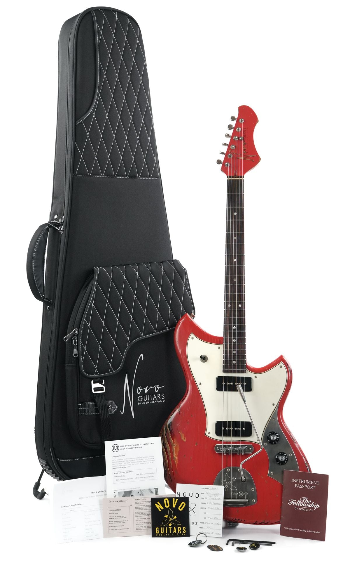Novo Serus J Fiesta Red over '64 3 Tone Sunburst