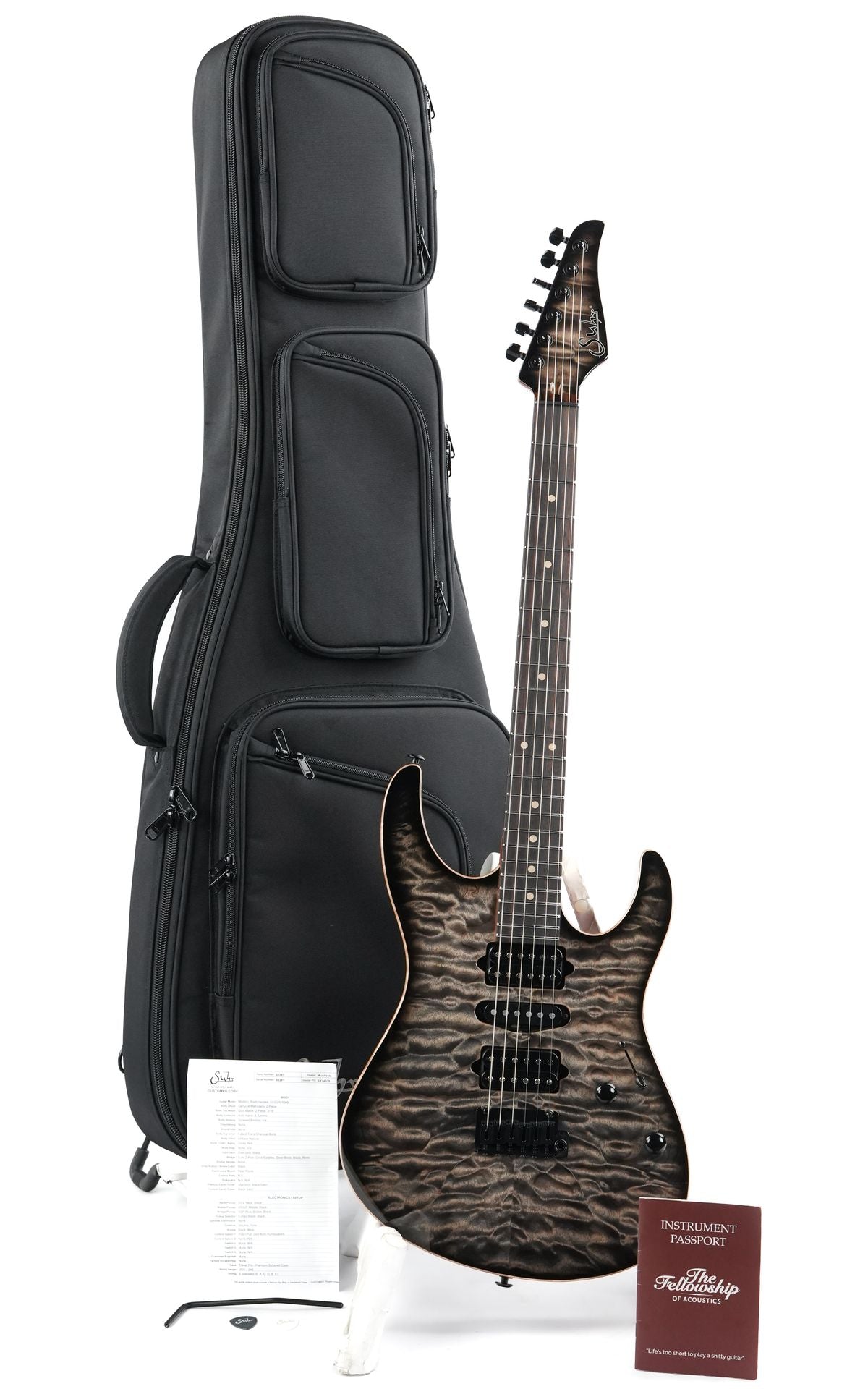 Suhr Modern Custom Faded Trans Charcoal Burst