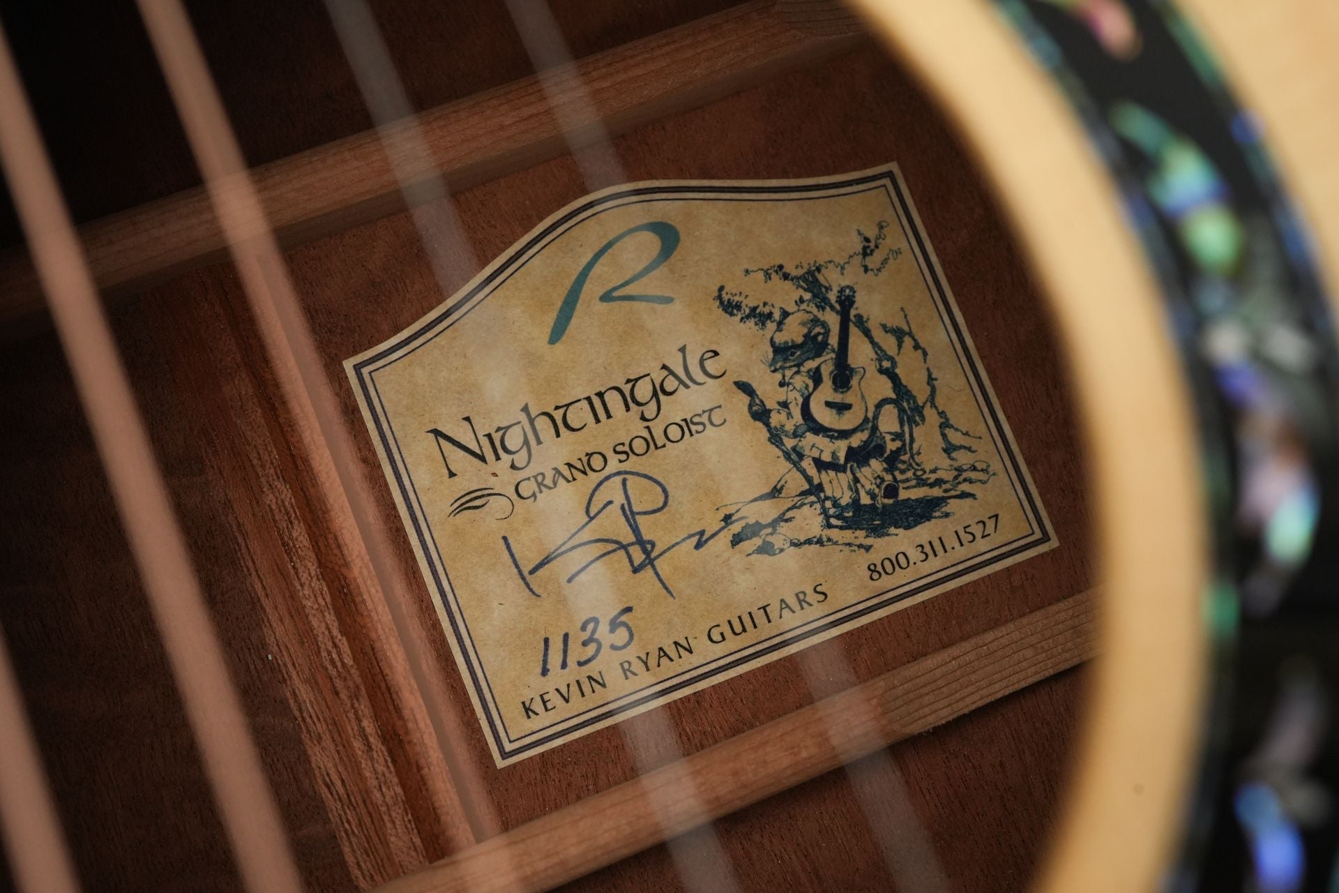 Kevin Ryan Nightingale Quilted Mahogany European Spruce 2022