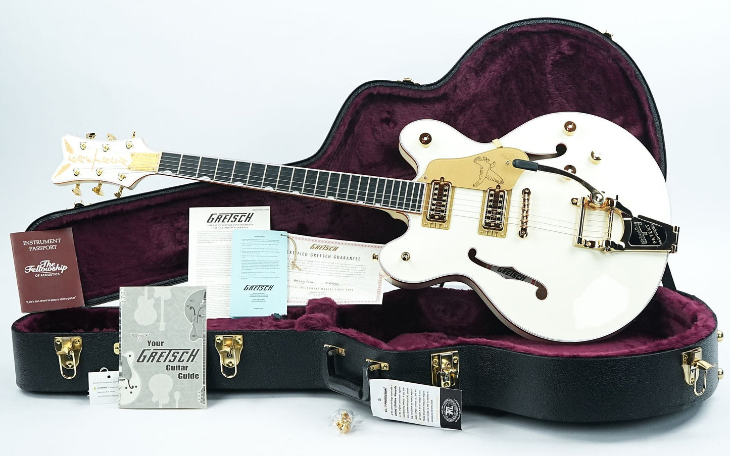 Gretsch Falcon Center Block LTD Double-Cut String-Thru Bigsby Vintage White