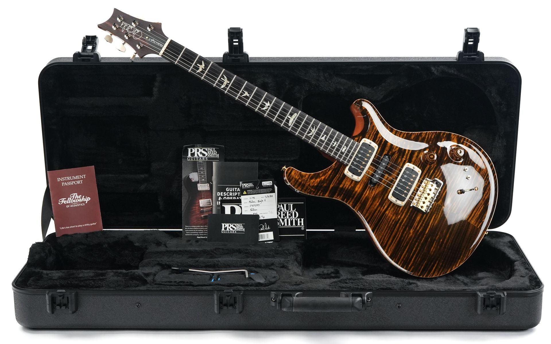 PRS Modern Eagle V Yellow Tiger 10 Top