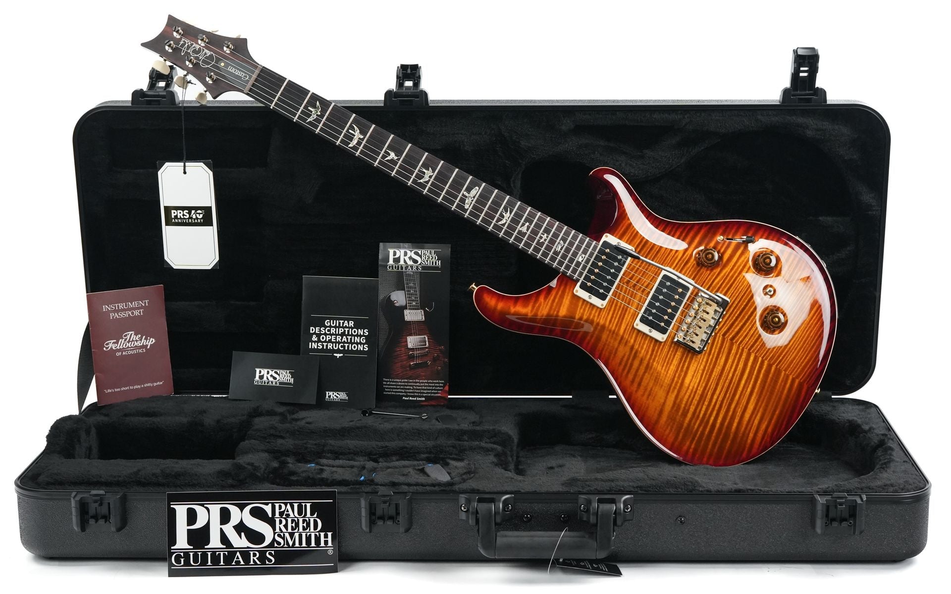 PRS Custom 24 10 Top Piezo Black Gold Burst