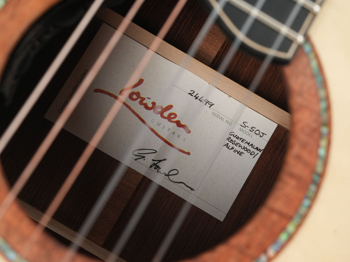 Lowden S50J Jazz Nylon Guatemalan Rosewood Alpine Spruce 2021
