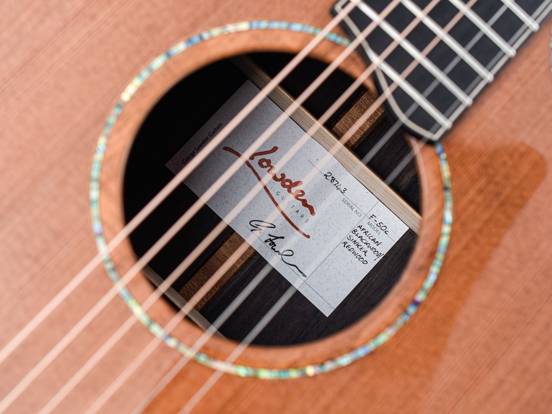 Lowden F50C African Blackwood Sinker Redwood