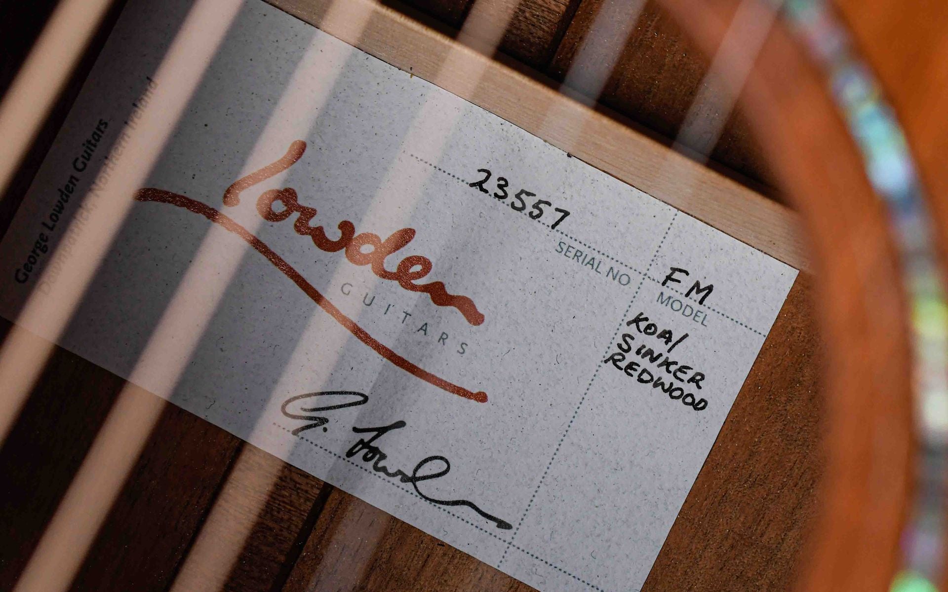 Lowden FM35 Koa Sinker Redwood