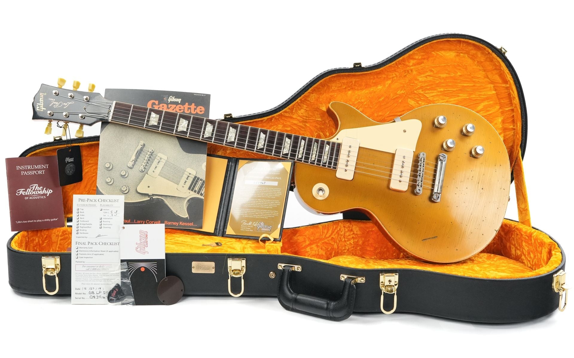 Gibson Custom 50th Anniversary 1968 Les Paul Heavy Aged Goldtop 2018