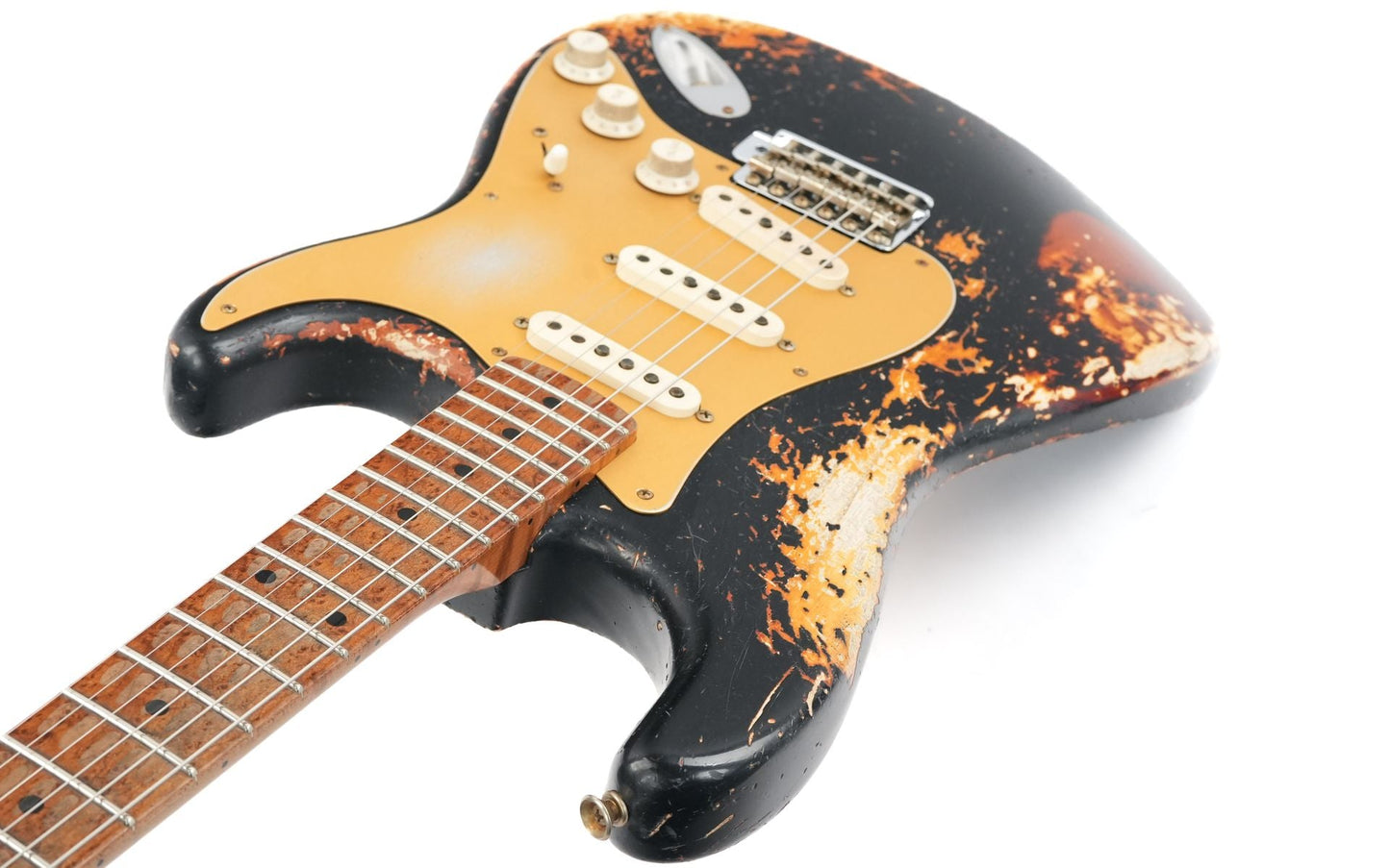 Fender Custom Shop 50's Stratocaster Dennis Galuszka Masterbuilt Black over Violin Burst Heavy Relic