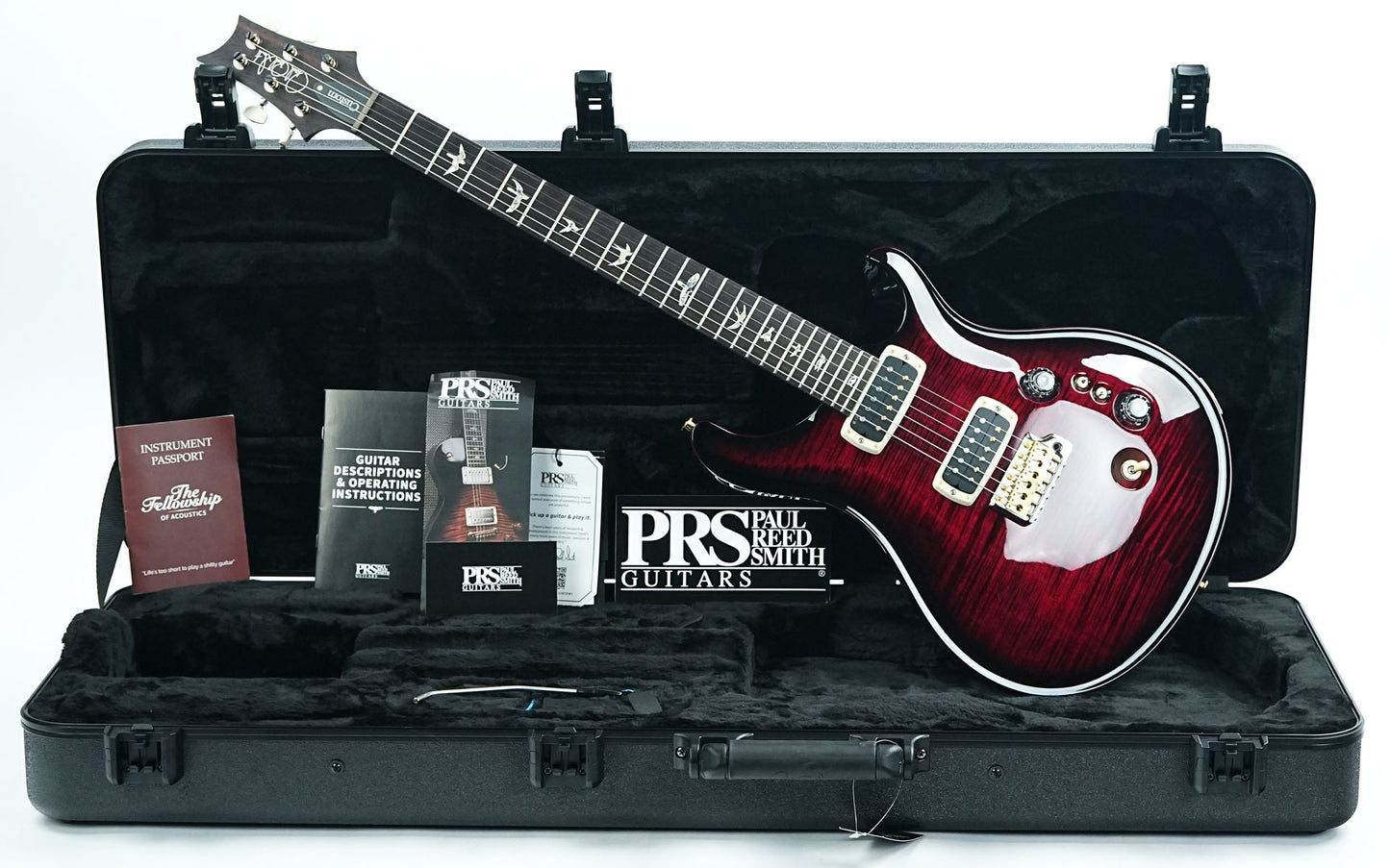 PRS Custom 24 08 Fire Red Smokeburst 10 Top #0414205