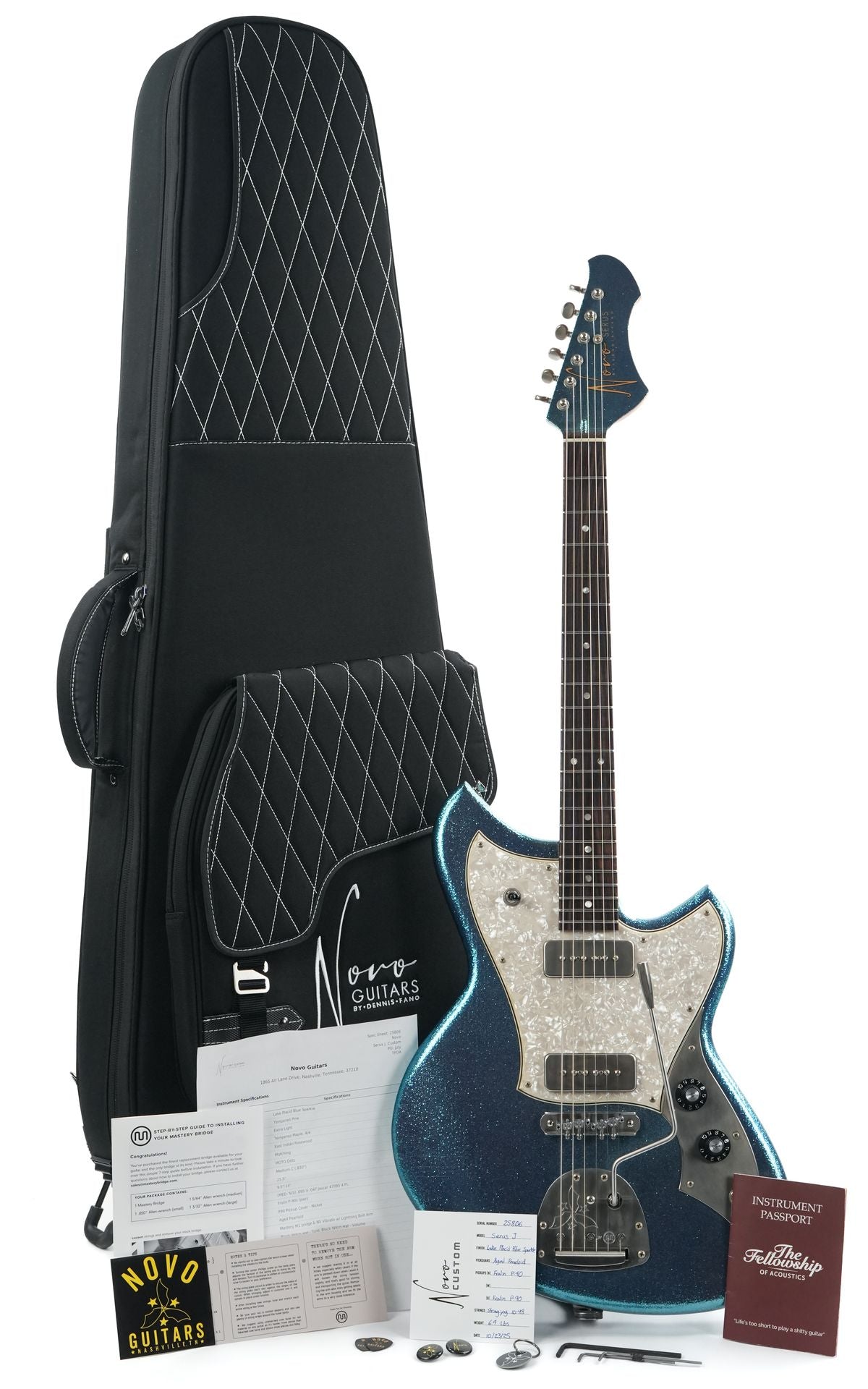 Novo Serus J Custom Lake Placid Blue Sparkle #25806
