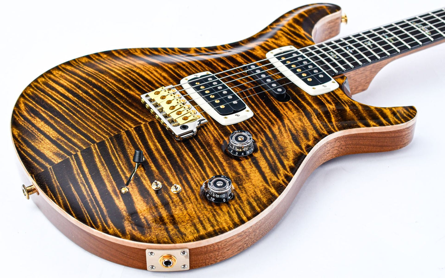 PRS Wood Library Modern Eagle V Yellow Tiger 10 Top