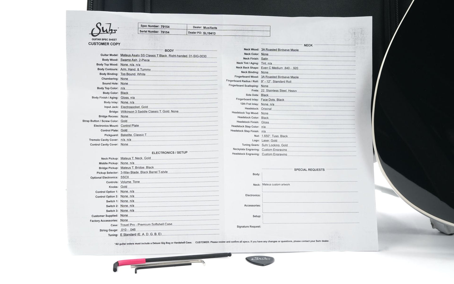 Suhr Mateus Asato T Black