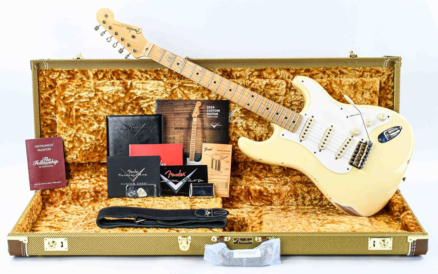 Fender Custom Shop 55 Stratocaster Relic Aged Vintage White