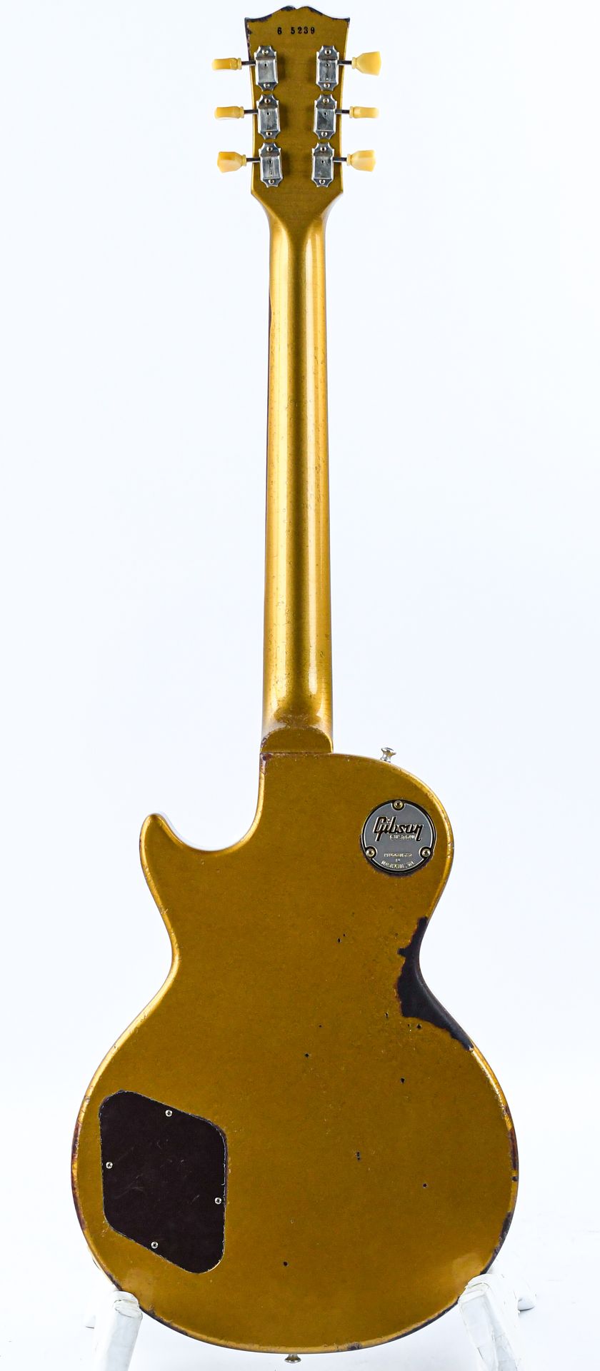Gibson Custom 56 Les Paul All Gold w/ British Racing Green Stripes Murphy Lab Heavy Aged