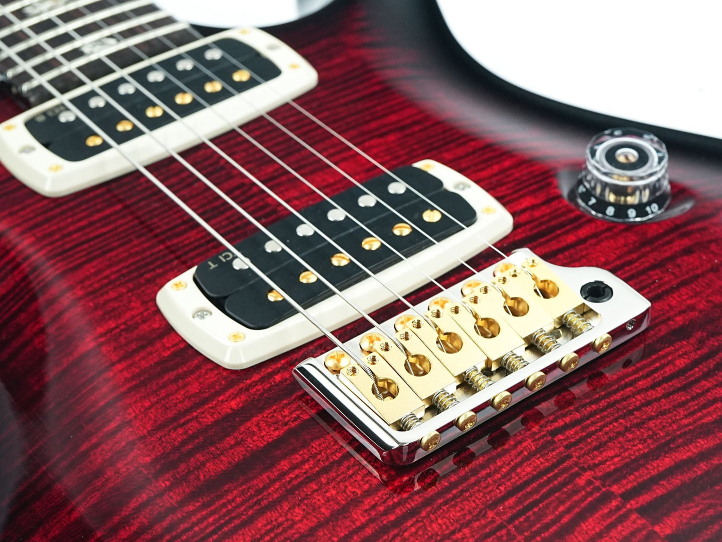 PRS Custom 24 08 Fire Red Smokeburst 10 Top #0414205