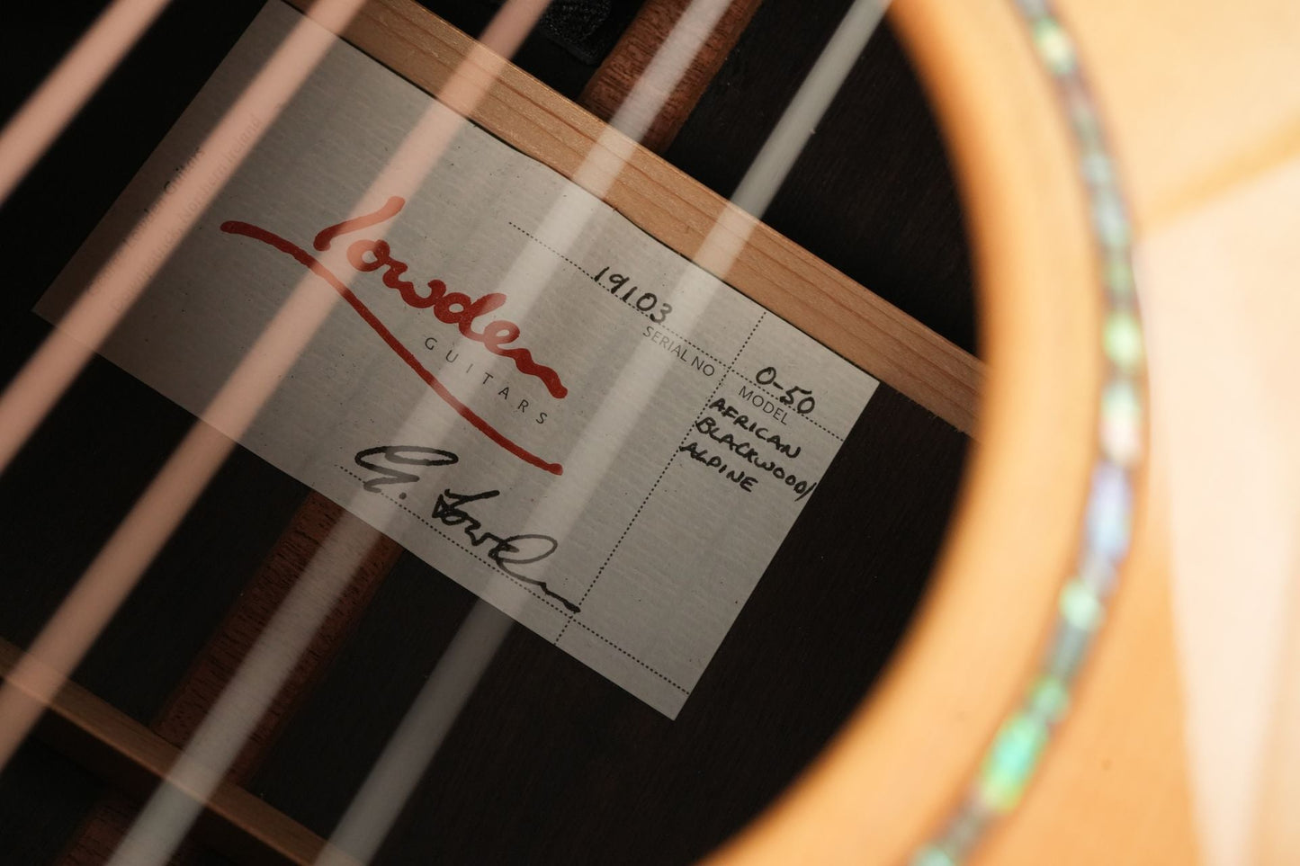 Lowden O50 African Blackwood Alpine Spruce 2014